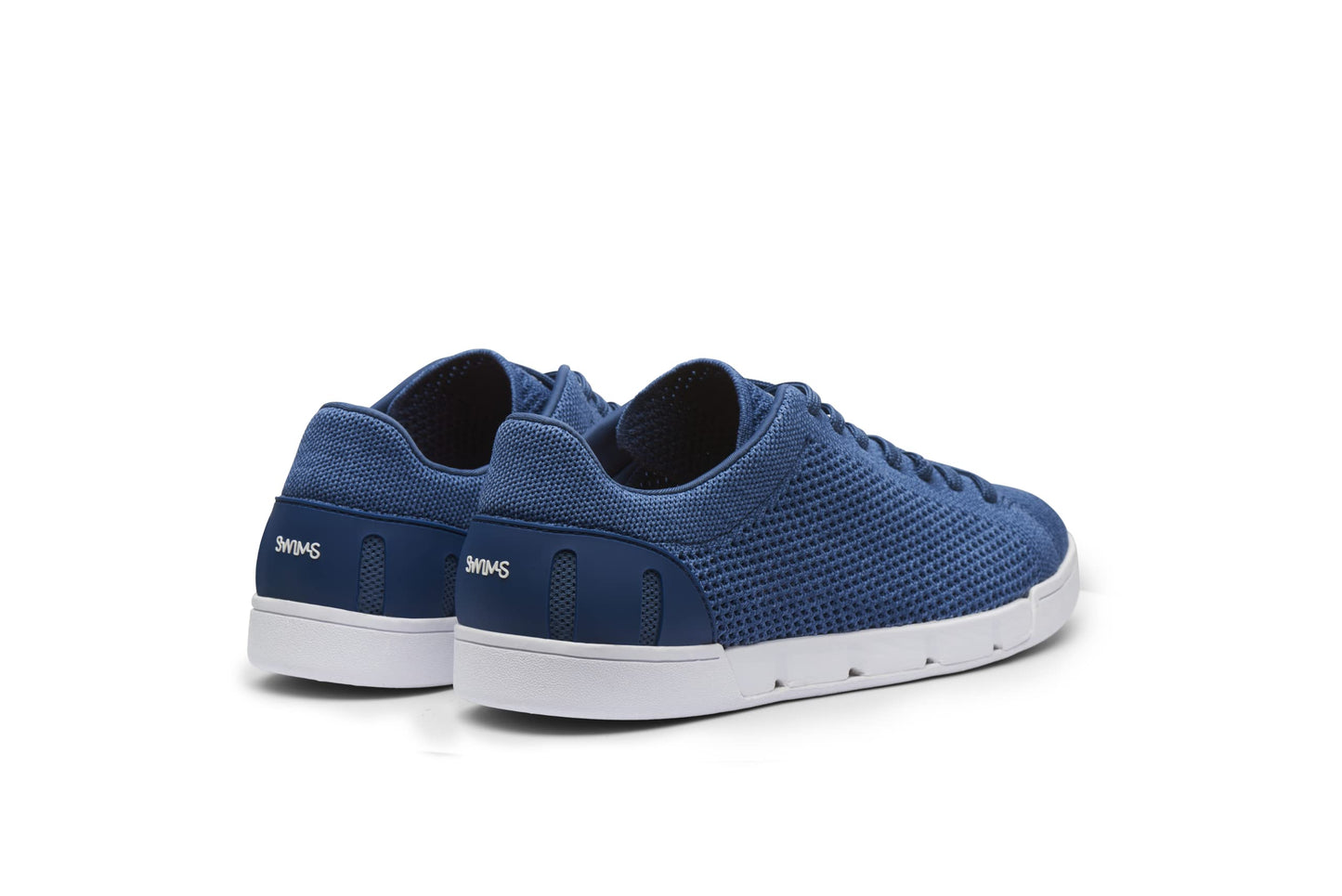 SWIMS Men's Breeze Tennis Knit Sustainable, Denim Heather, 10