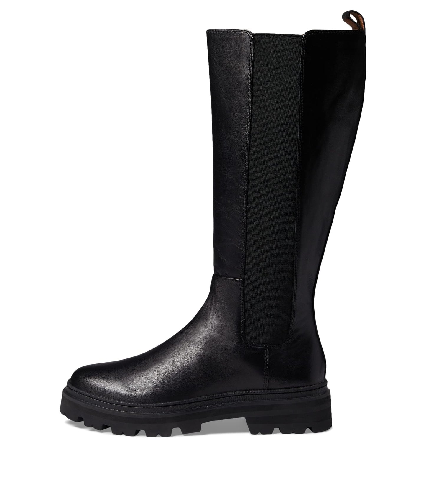 Madewell Porter Tall Boot-Extended Sizing Boots for Women - Leather Upper, Man-Made Outsole, and Lugged Block Heel True Black 7.5 M