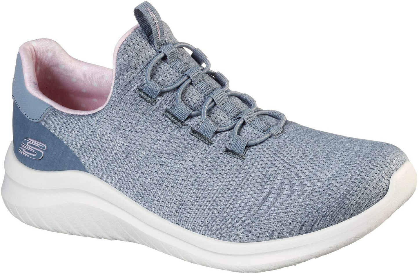 Skechers Women's Ultra Flex 2.0 - Delightful Spot Sneaker, Gray/Pink, 7.5