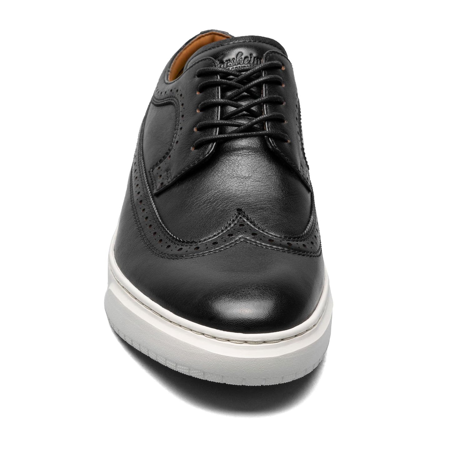 Florsheim Premier Wing Tip Lace-Up Sneaker Black Smooth/White Sole 12 M (D)