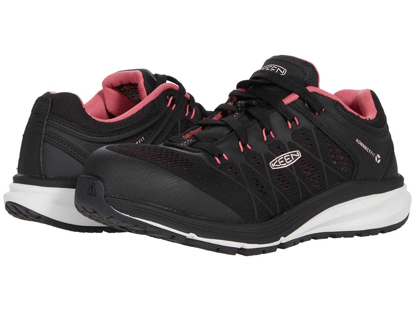 KEEN Utility Women's Vista Energy Low Height Sneakers Composite Toe Industrial Work Shoes, Tea Rose/Black, 9.5