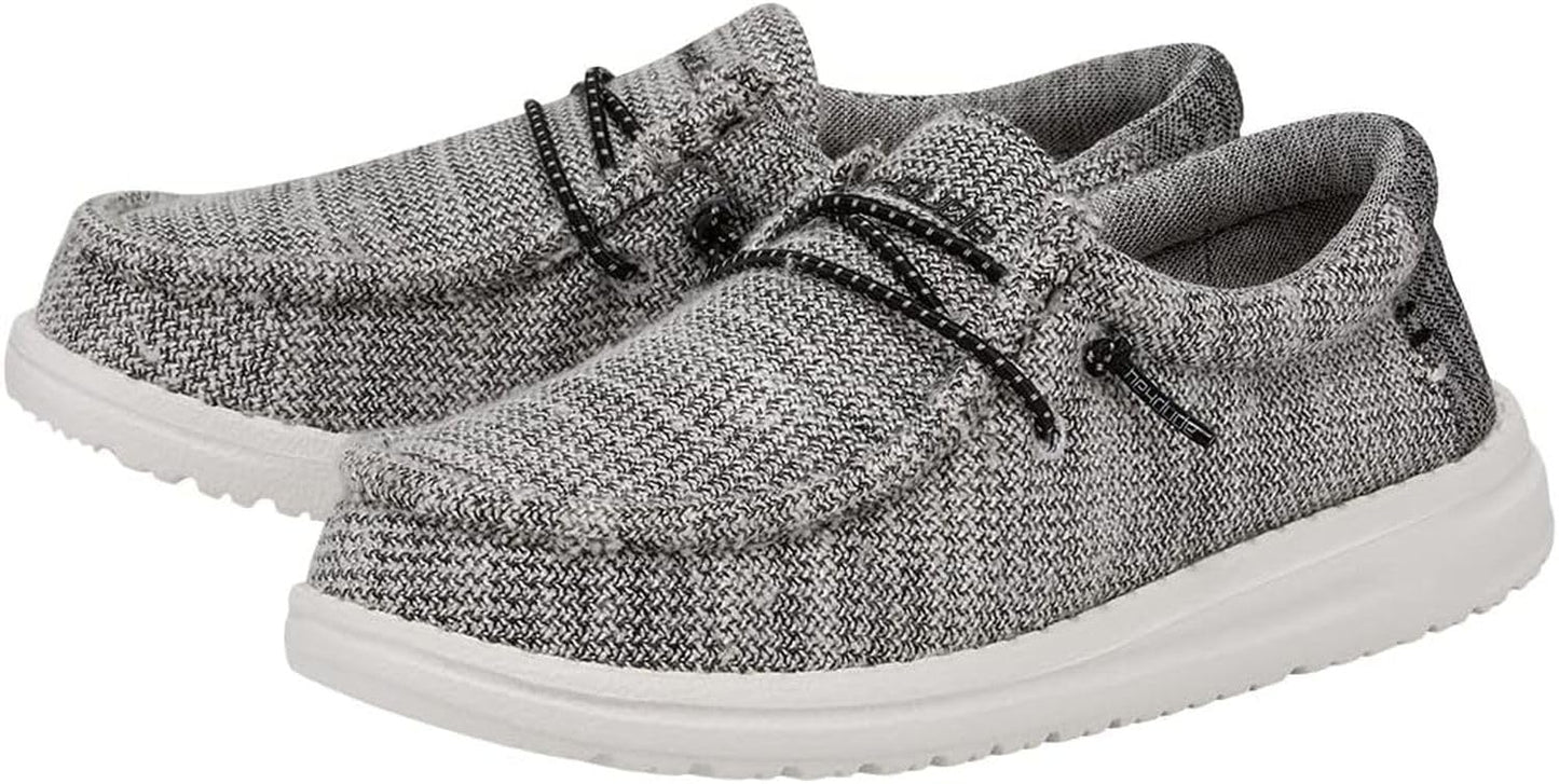 HEYDUDE Boy's Wally Toddler Stretch Yin Yang Size 9 | Boy’s Shoes | Boy's Lace Up Loafers | Comfortable & Light-Weight