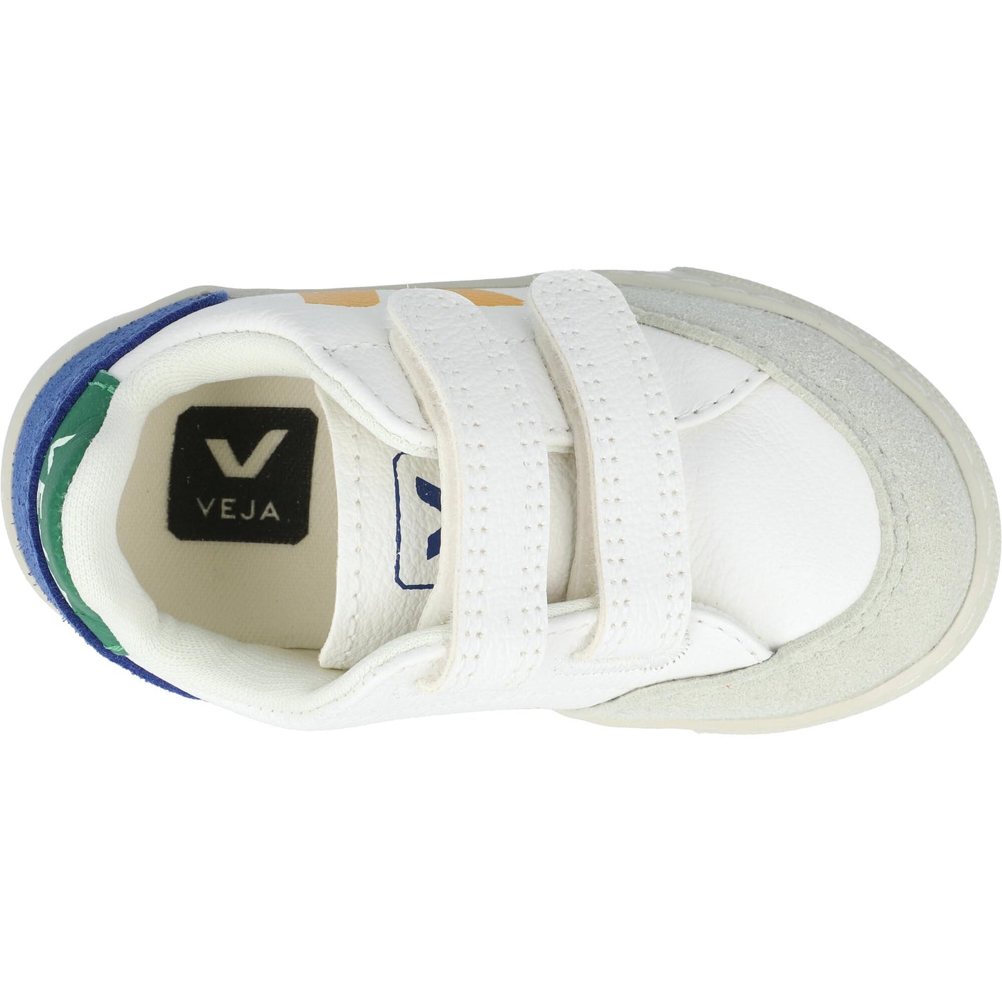 VEJA Small V-12 Chromefree (Little Big Kid) Sneaker, Extra/White/Multicolor/Indigo, 1 US Unisex