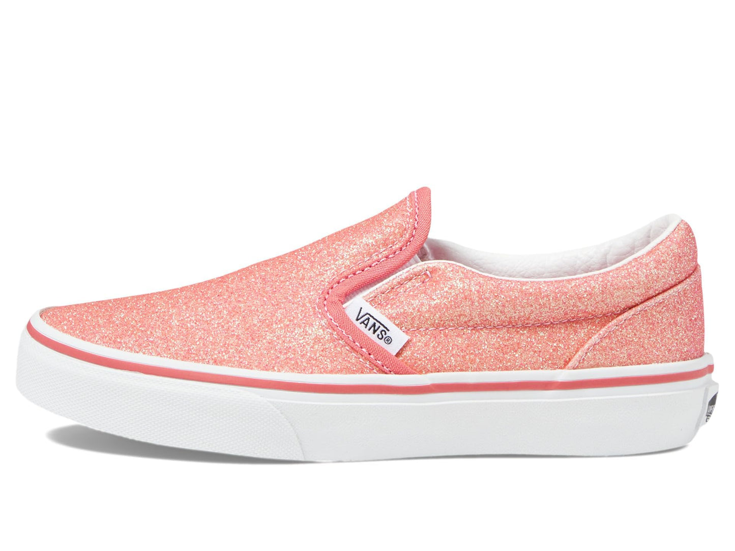 Vans Kids Unisex Classic Slip-On (Little Kid) Glitter Pink 12 Little Kid M