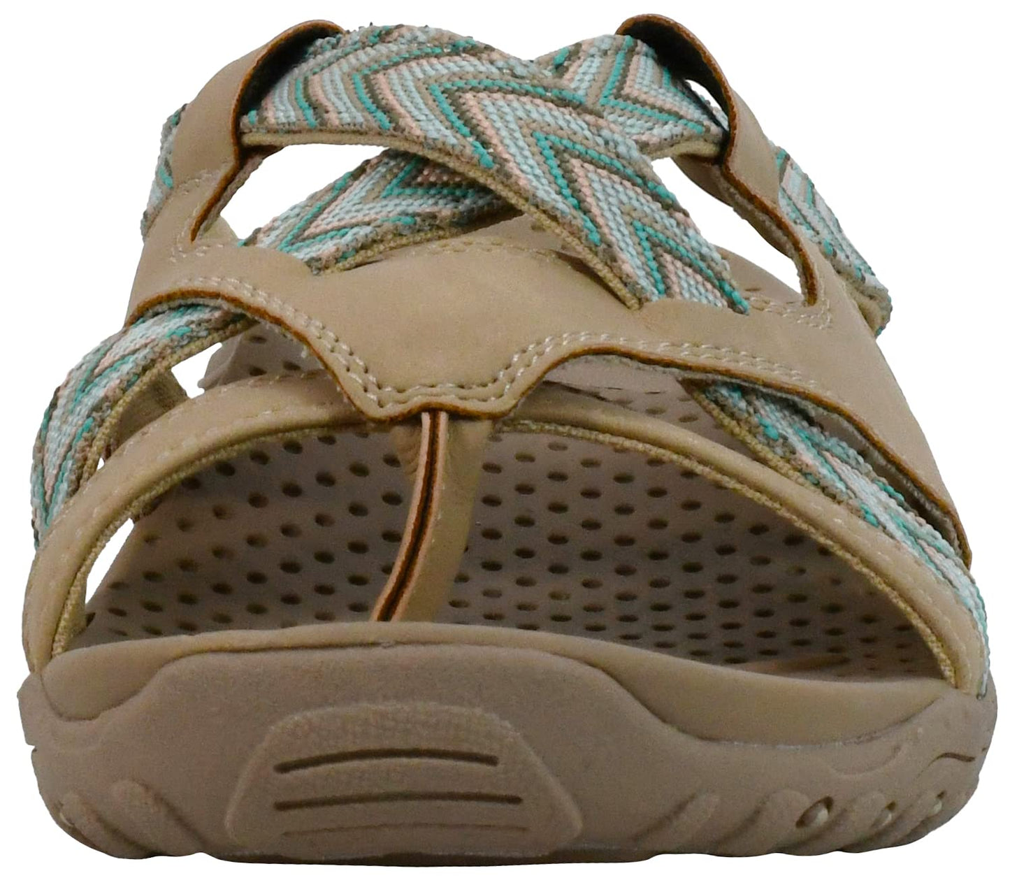 Skechers Womens Reggae - Soundstage Slide Multi-Strap Sandal, Taupe, 11 M US