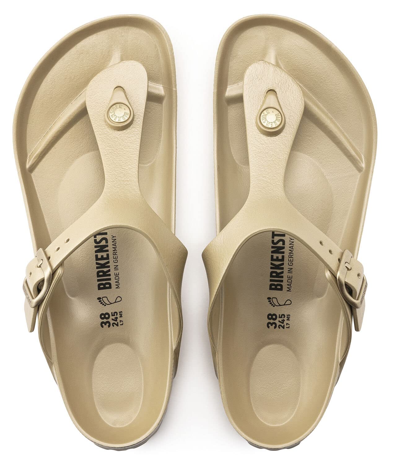 Birkenstock 1022423138 Gizeh Met Gold Eva R 38