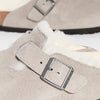 Birkenstock Men's Boston Shearling Sandals, Stone Coin/Natural, Grey, 10 Medium US