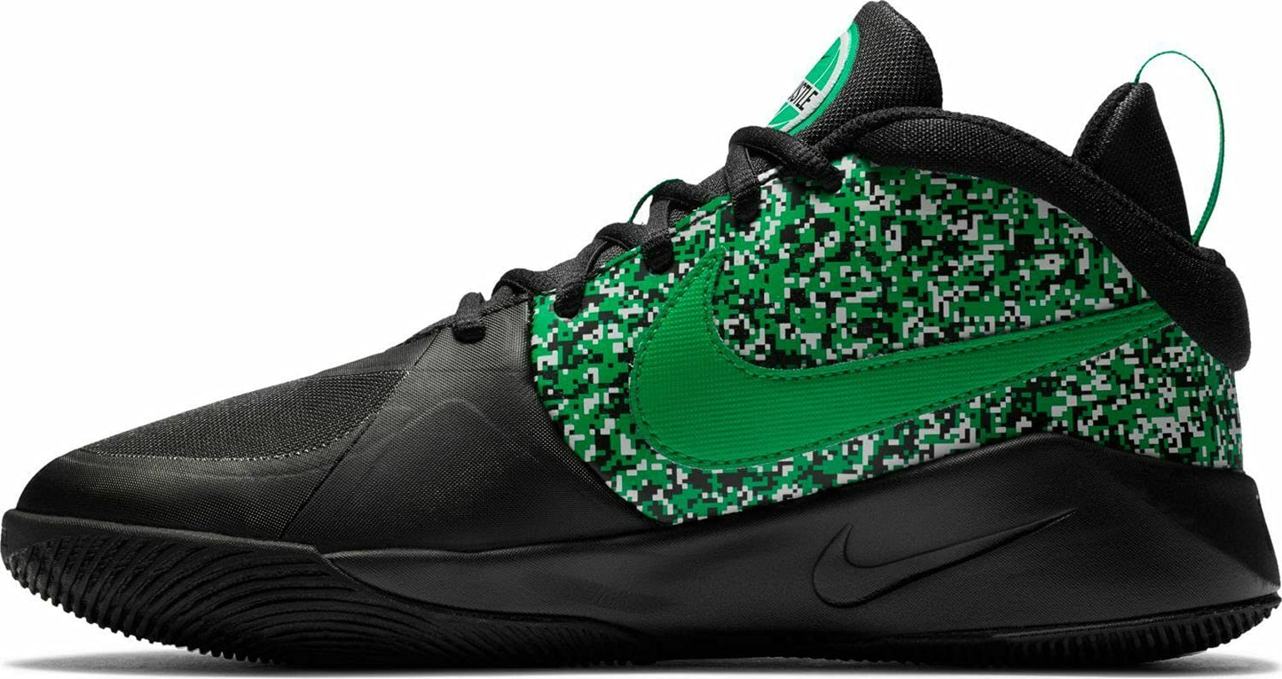 Nike Team Hustle D 9 DIGI (GS) Kids Sneaker DC1992 001 Size 4.5 Youth Black/Green