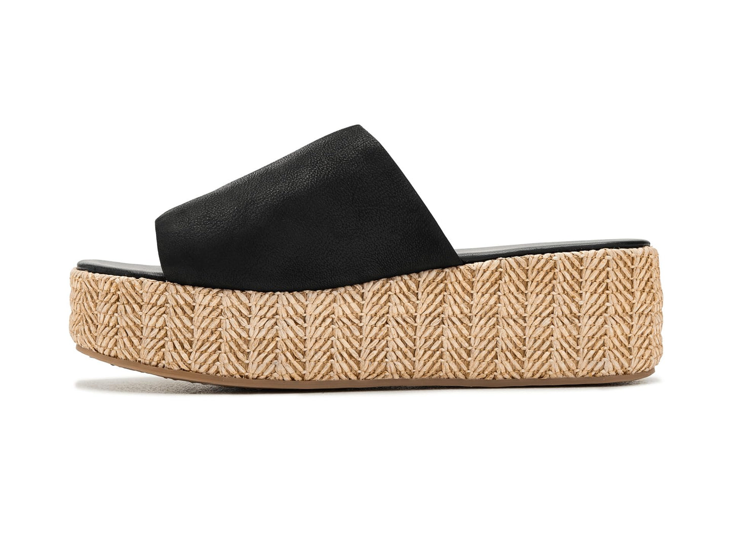 Free People Womens Harbor Raffia Flatform Tan 8 Medium