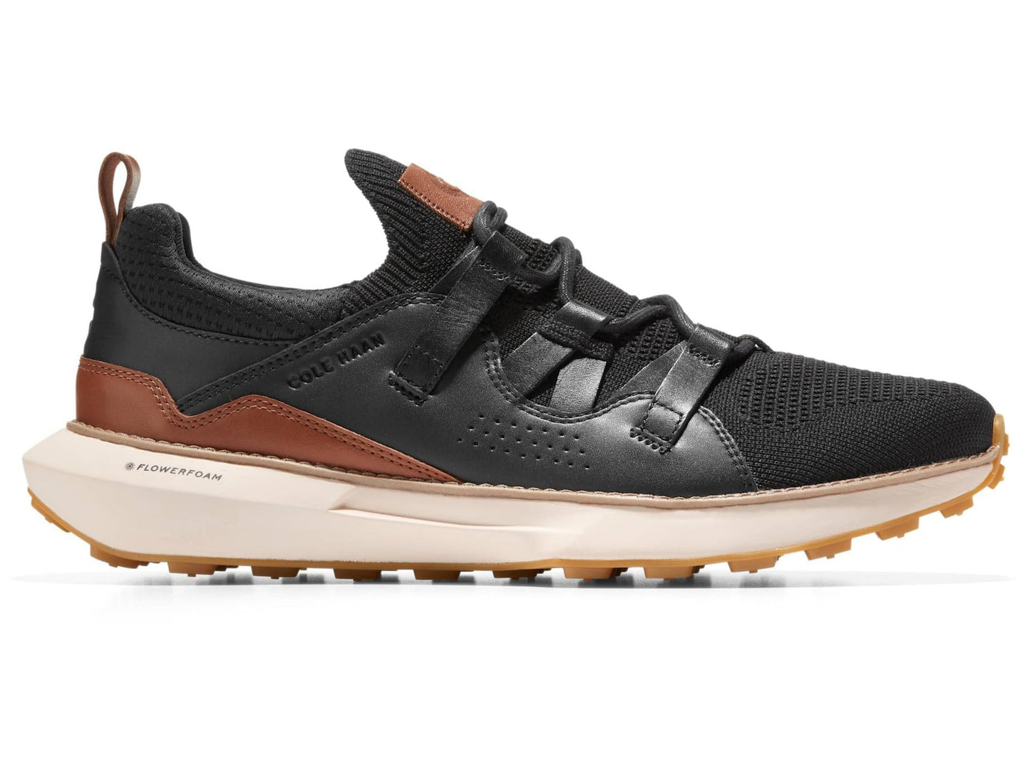 Cole Haan Men's Grand Motion Woven Stitch 2, Black/British Tan/Ivory, 10.5-W US