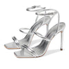 Schutz Women's Nylla Casual Sandal, Prata, 7.5