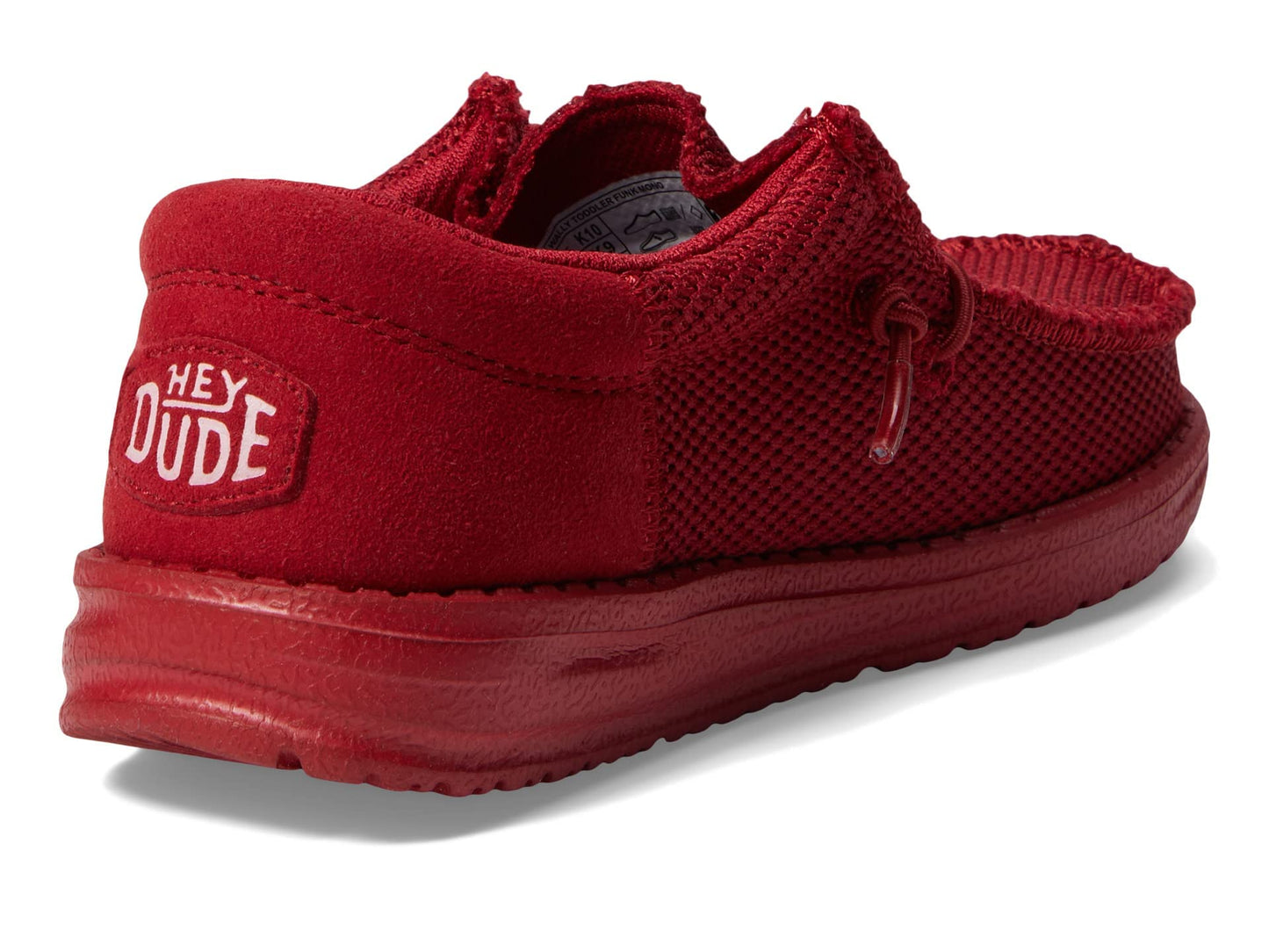Hey Dude® Kids Wally Funk Mono Toddler Shoes – Textile Construction – Foam Insole – Round Toe Red 5 Toddler Medium