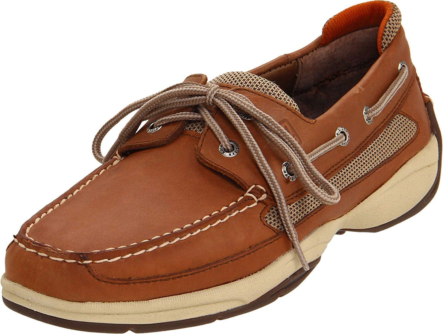 Sperry Lanyard 2-Eye Boat Shoe,Dark Tan/Orange,11.5 M US