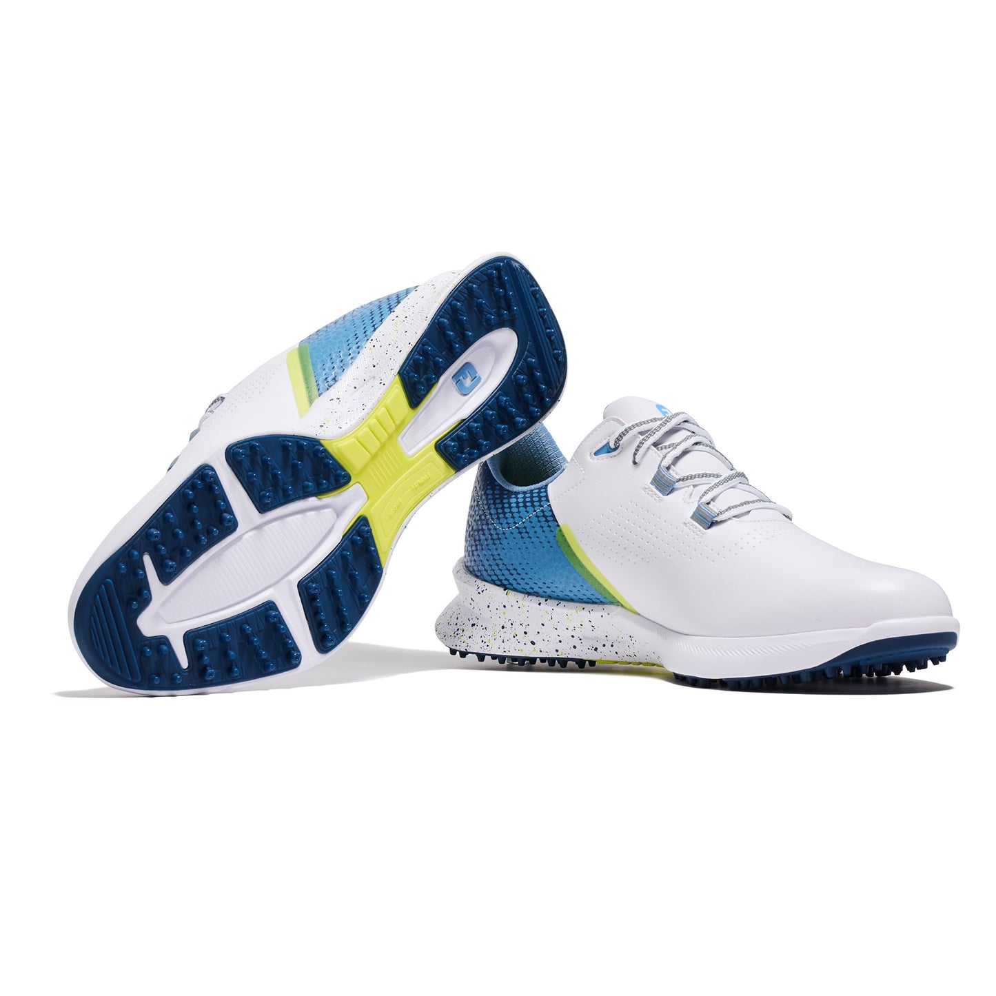 FootJoy Men's FJ Fuel Previous Season Style Golf Shoe, White/Blue/Green, 10 Wide
