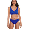 Lauren Ralph Lauren Beach Club Solids Wider Shirred Banded Hipster Sapphire 8