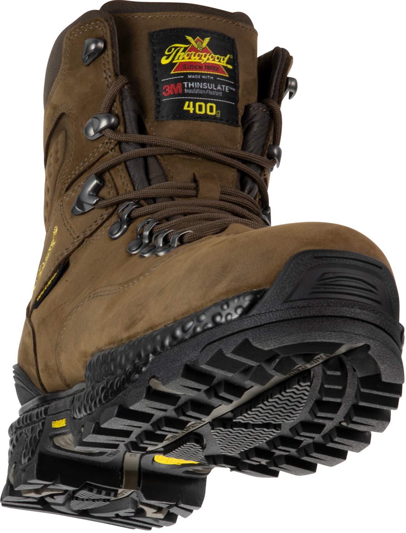 Thorogood Infinity FD Series 7” Waterproof Hunting and Hiking Boots for Men with Full-Grain Leather, 400g Insulaiton, and Anti-Fatigue Traction Outsole, Studhorse - 8.5 W US