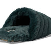 Madewell Quilted Scuff Slippers in Recycled Faux Fur Deep Forest 10 M