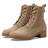 COLE HAAN WOMENS CAMEA WP COMBAT BOOT II, DARK LATTE WATERPROOF SUEDE, 10 C US