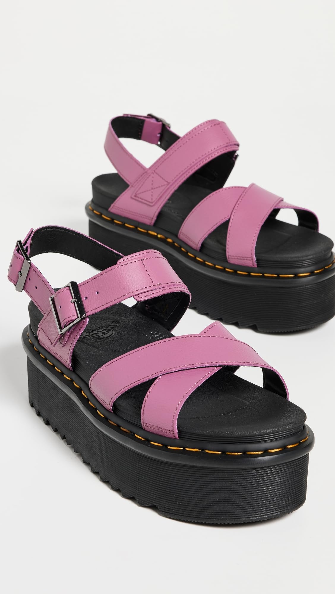 Dr. Martens Women's Voss II Quad Athena Sandals, Muted Purple, 5 US