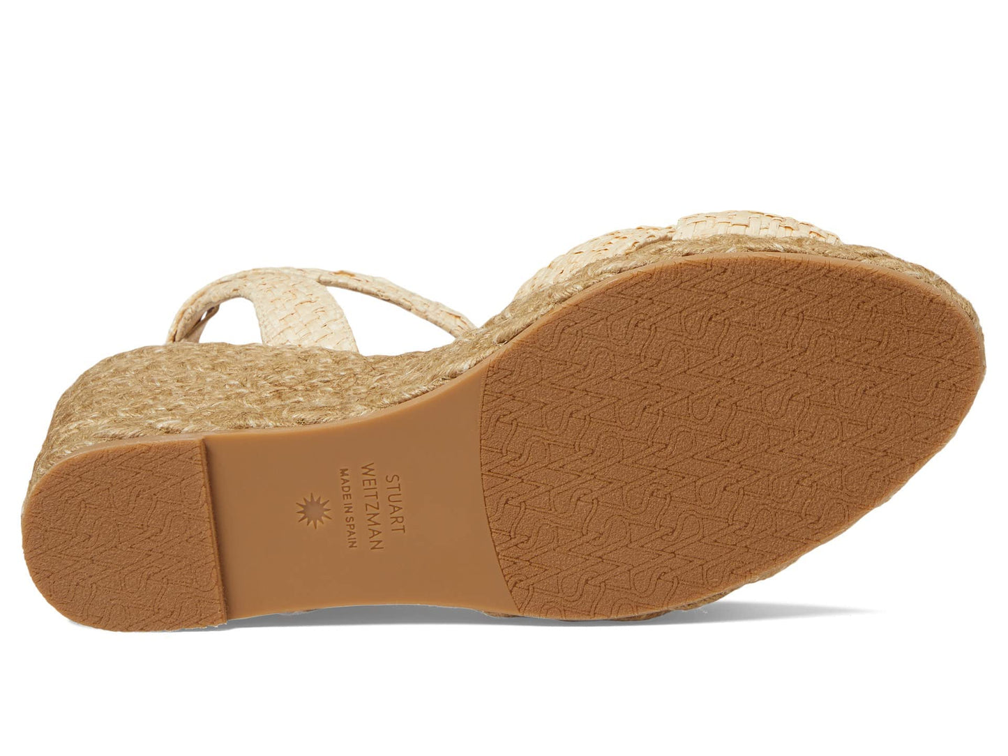 Stuart Weitzman Playa Espadrille Knot Wedge Wheat/Natural 5 B