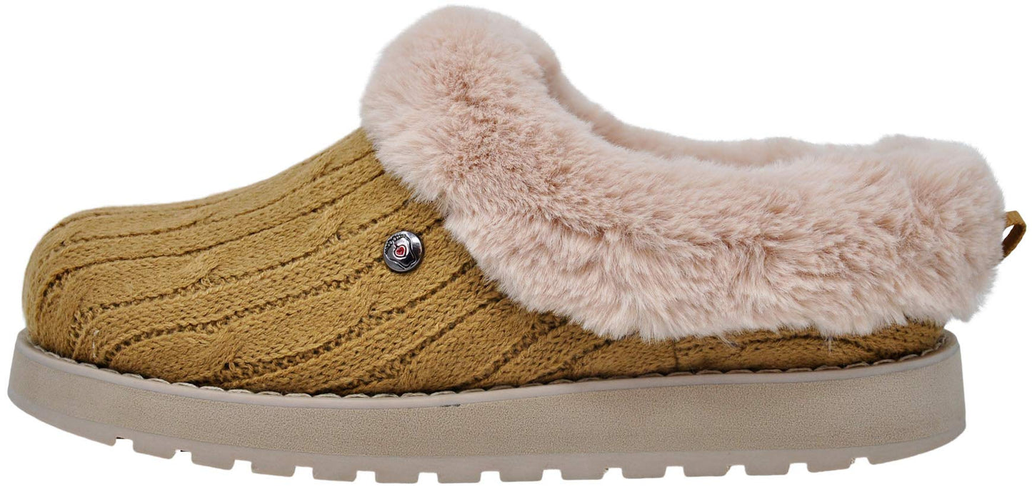 Skechers Women's Ice Angel Slipper Slipper, Chestnut, 10