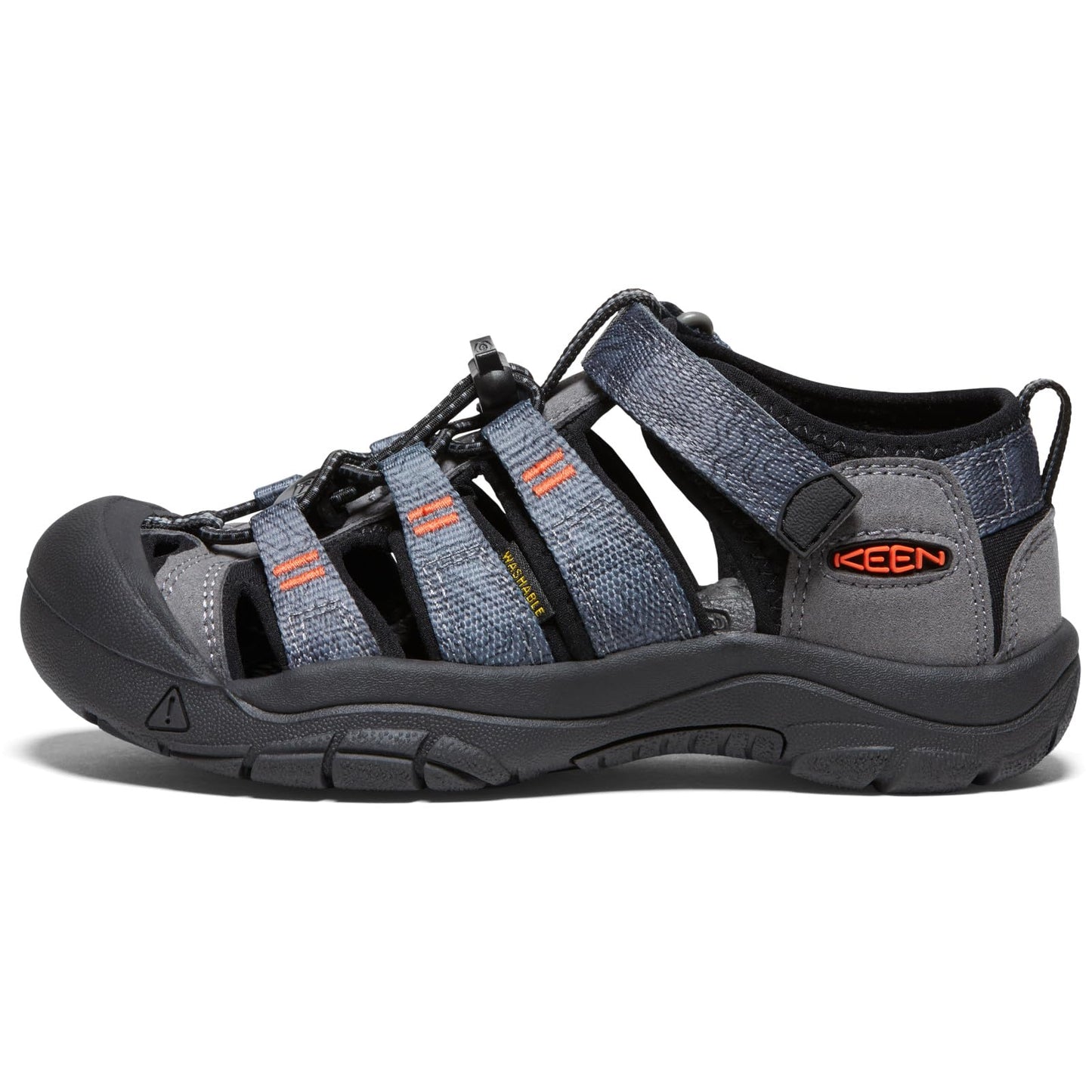 KEEN Unisex-Child Newport H2 Closed Toe Water Sandals,Steel Grey/Black,6 Big Kid