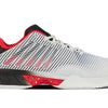 K-Swiss Men's Hypercourt Express 2 HB Tennis Shoe, Bright White/Stretch Limo/High Risk Red, 14 M