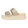 HEYDUDE Delray Slide Classic - Sandals for Women - Textile and Synthetic Upper - Cotton Lining - EVA Outsole Champagne 12 M