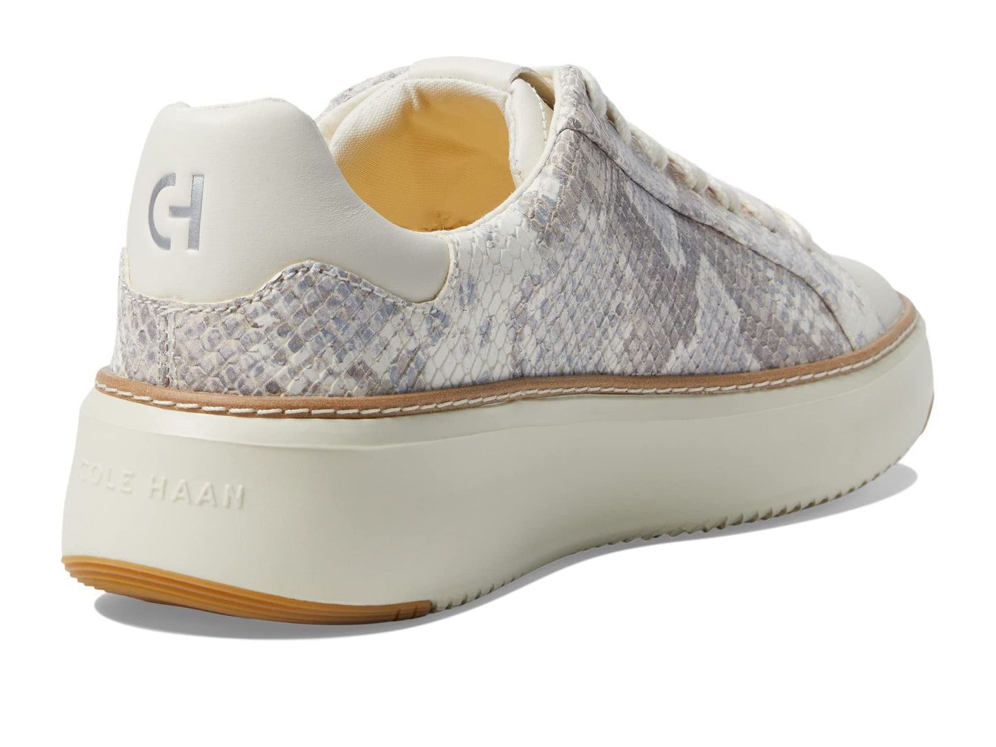 Cole Haan Women's Grandpro Topspin Sneakers, Roccia Pearly Snake Print Ivory, 9.5-B US