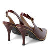 Joseywade Burgundy Pointed Toe Slingback Pumps 3.5” Heels US 9