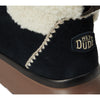 HEYDUDE Women's Wendy Peak Apres Suede Cozstit Black/Tan 9 Medium