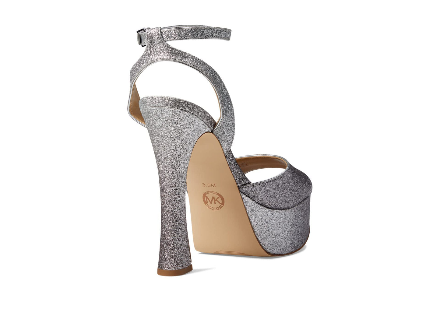 Michael Kors Jenson Platform Sandal Silver/Black 7 M
