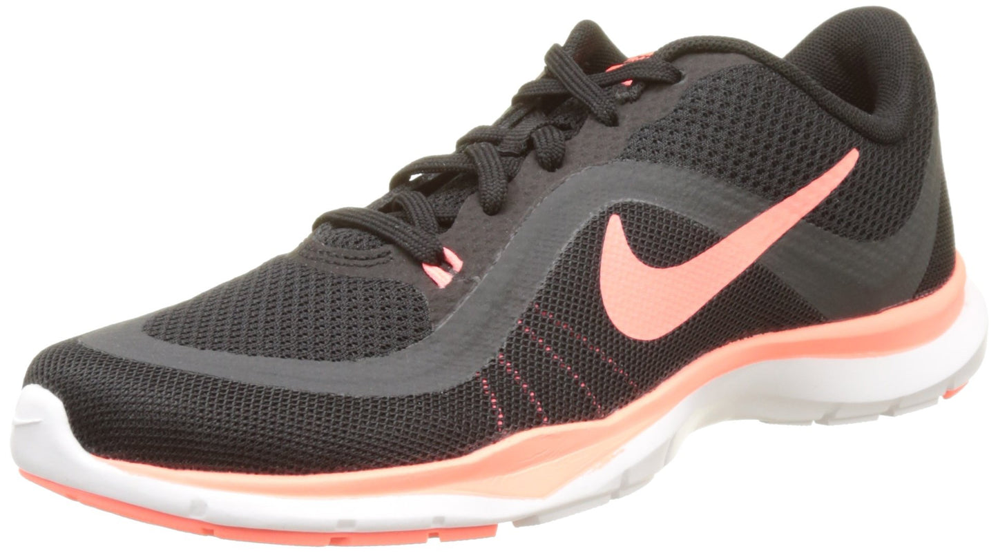Nike Women's Flex Trainer 6, Black/Lava Glow/Anthracite, 8.5 B-Medium