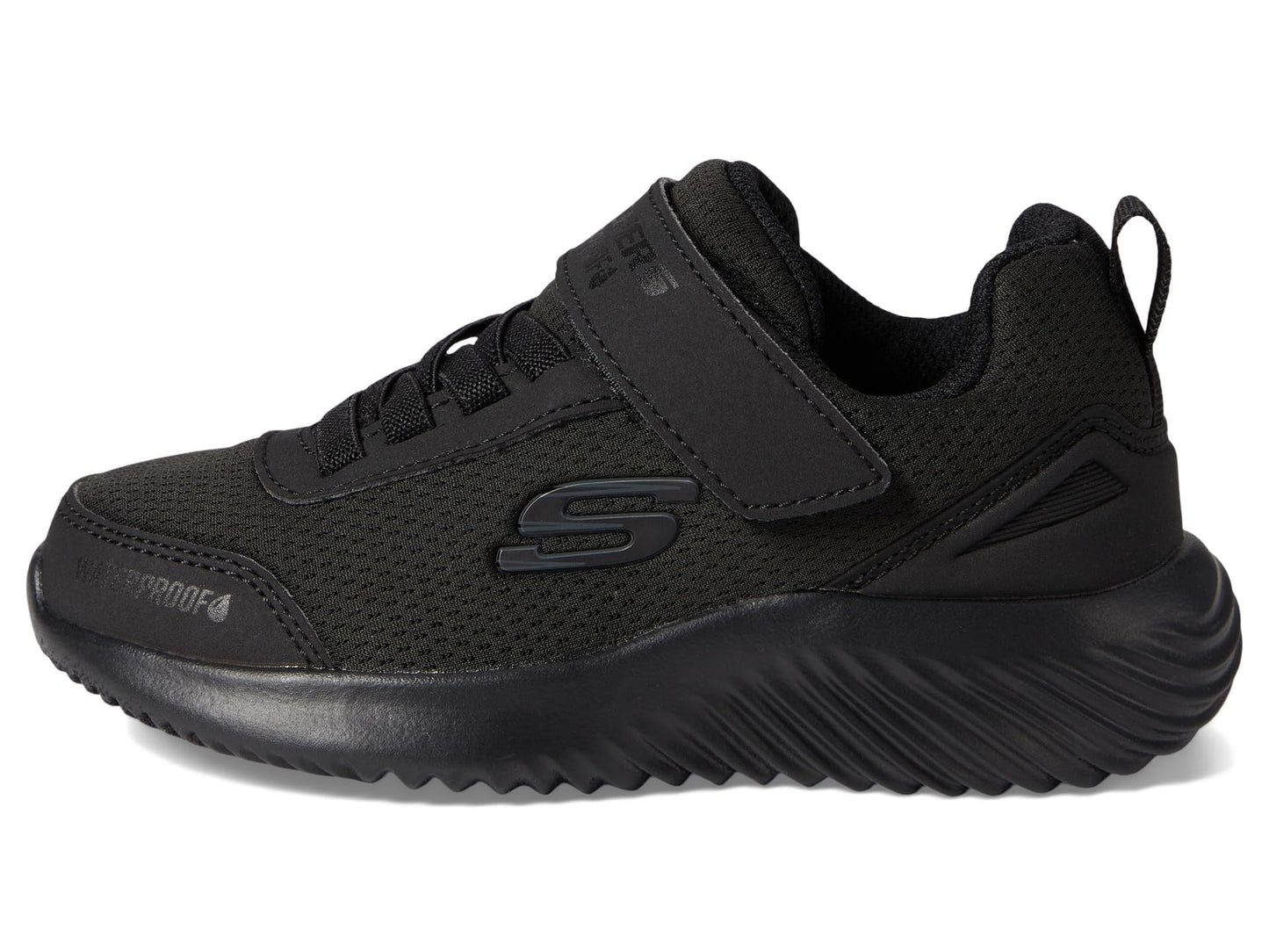 Skechers Boys' Bounder Dripper Drop Waterproof Sneaker, Black/Black, 11 Little Kid