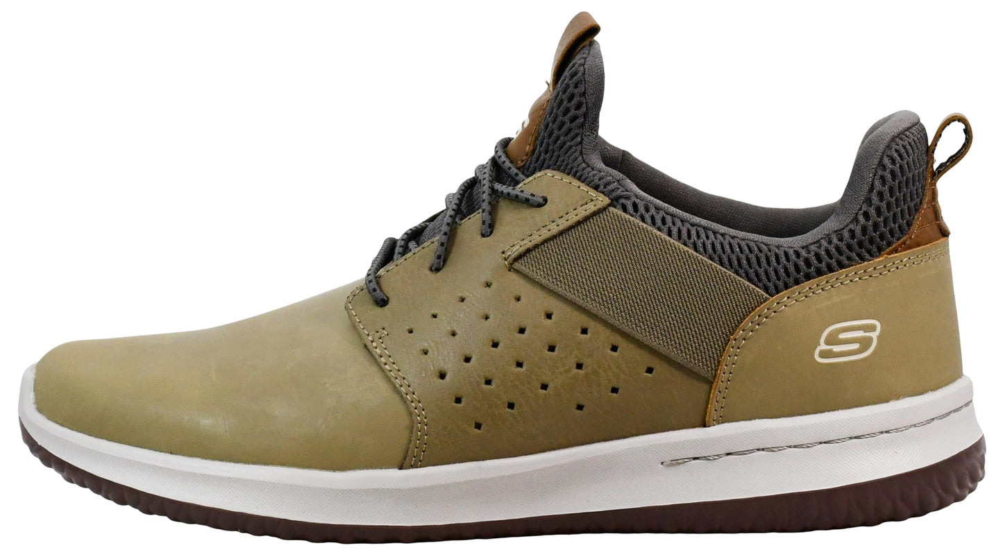 Skechers Men's Delson-Axton Shoes, Taupe, 9 M