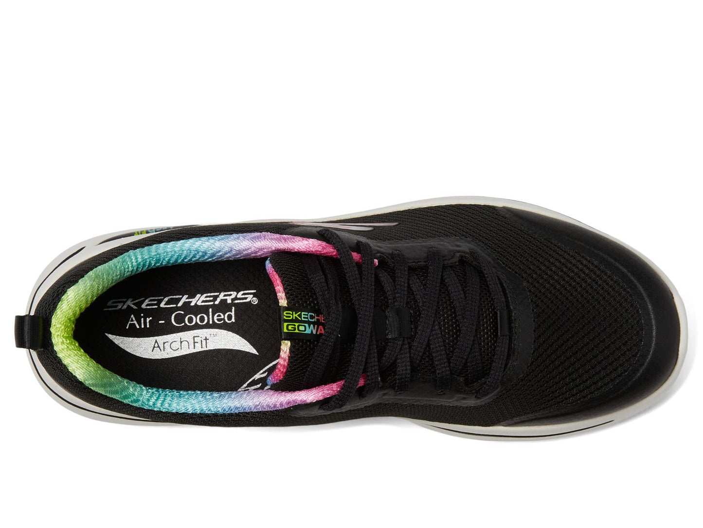 Skechers Go Walk Arch Fit - Fun Voyage Black/Hot Pink 8.5 B (M)
