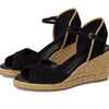 Stuart Weitzman Mirela II Espadrille Wedge Black/Natural 9.5 B