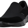 Skechers mens Equalizer Persistent Ballet Flat, Black, 7.5 US