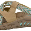 Skechers Womens Reggae - Soundstage Slide Multi-Strap Sandal, Taupe, 11 M US