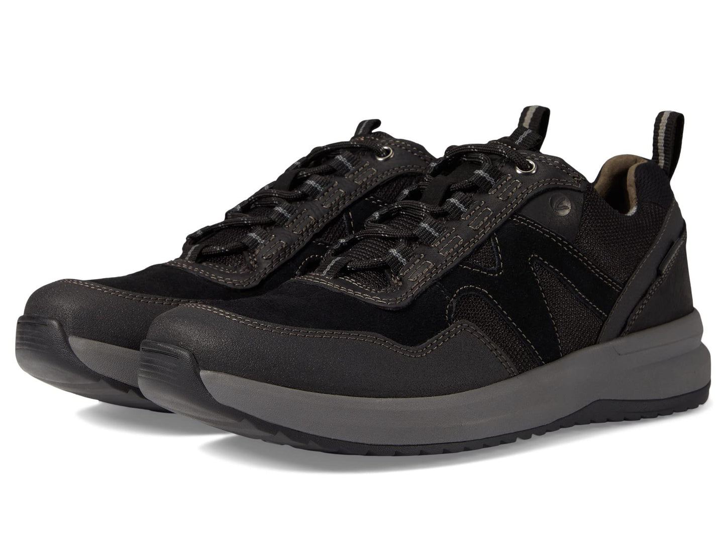 Clarks Men's Wellman Trail AP Waterproof Oxford, Black Combi Waterproof, 11.5 Wide US