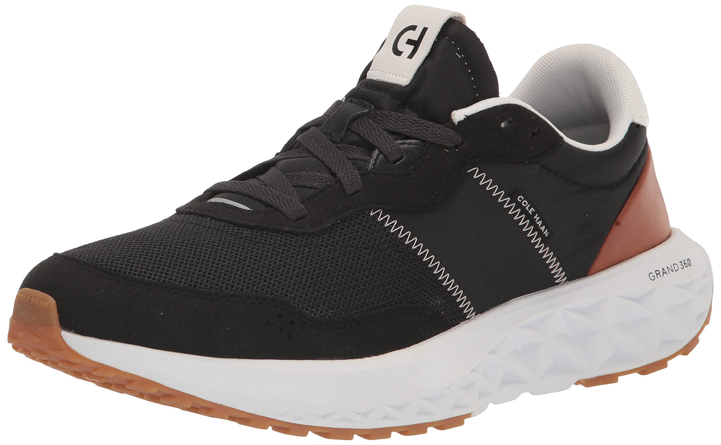 Cole Haan Men's Zerogrand All Day Runner Sneaker, Black/NTRL TAN/WHT, 11.5