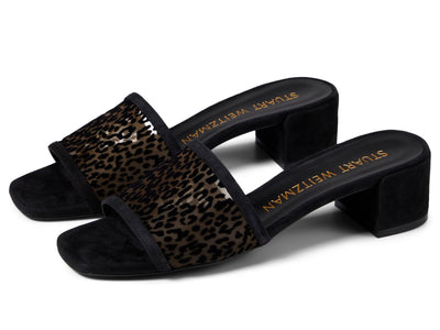Stuart Weitzman Cayman 35 Block Slide Black 8 B
