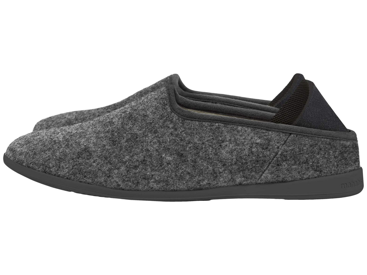 mahabis Classic Slipper Larvik Dark Grey/Skien Black 45 (US Men's 11-11.5) Medium