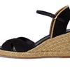 Stuart Weitzman Mirela II Espadrille Wedge Black/Natural 9 B