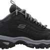 Skechers Men's Energy Afterburn Lace-Up Black/Charcoal Sneaker 8.5 W US