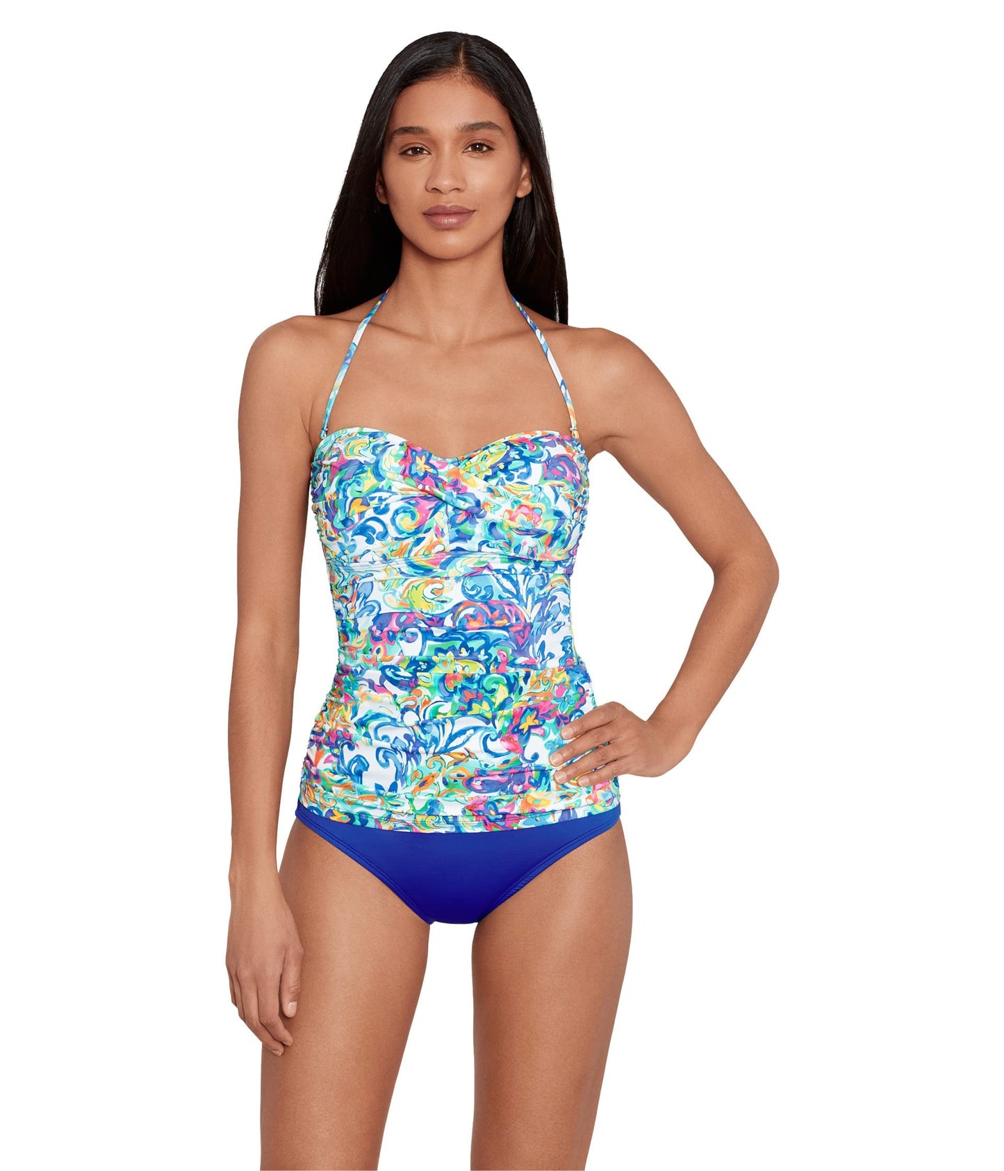 Lauren Ralph Lauren Watercolor Paisley Twist Tubini Multicolored 8