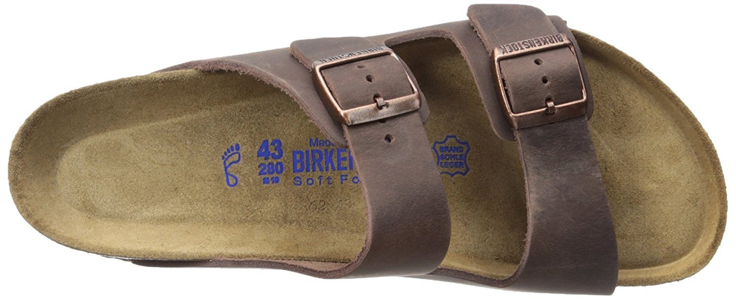 Birkenstock Unisex Arizona Sandal,Habana Oiled Leather,42 M EU