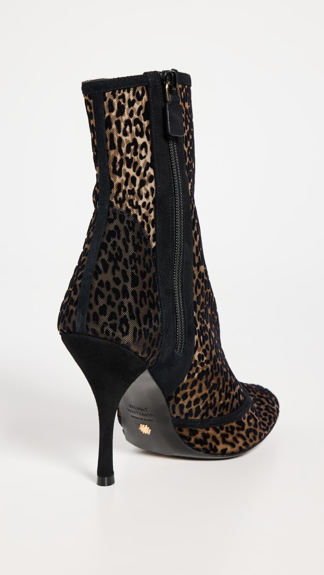 Stuart Weitzman Women's Noche 100 Zip Booties, Black, 7.5 Medium US