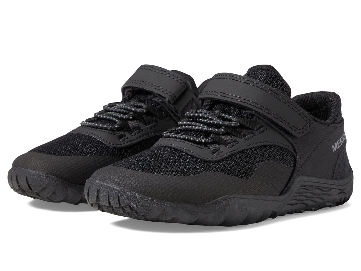 Merrell® Trail Glove 7 A/C Shoes for Little Kids – Synthetic Mesh Upper – EVA Midsole – Odour-Resistant Lining Black 2 Little Kid M