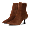 Madewell Women's Ophelia High Dressey Boot-Suede Fashion, Dark Coffee, 7 Narrow
